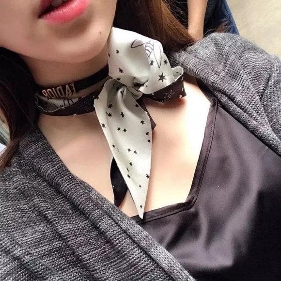 Aries Zodiac Sign Silk Twilly Scarf - Picture 6 of 6